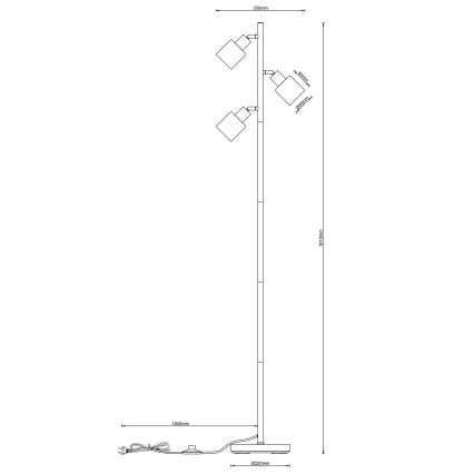 Globo - Gulvlampe 3xE14/25W/230V