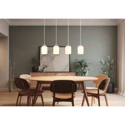 Globo - Pendel på wire 4xE27/40W/230V