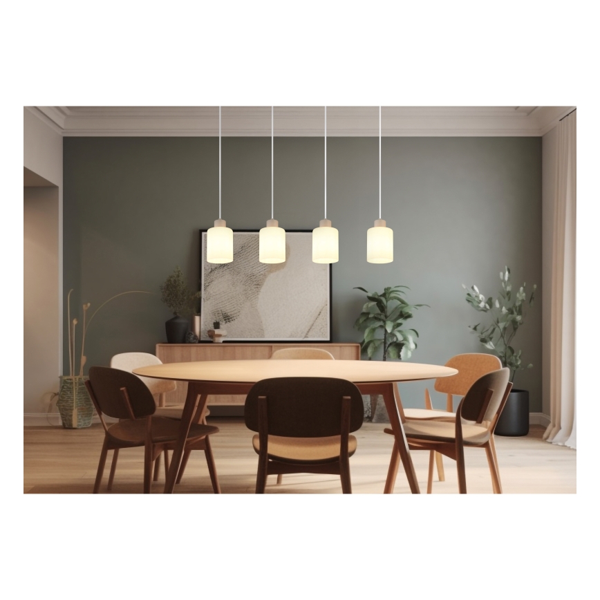 Globo - Pendel på wire 4xE27/40W/230V