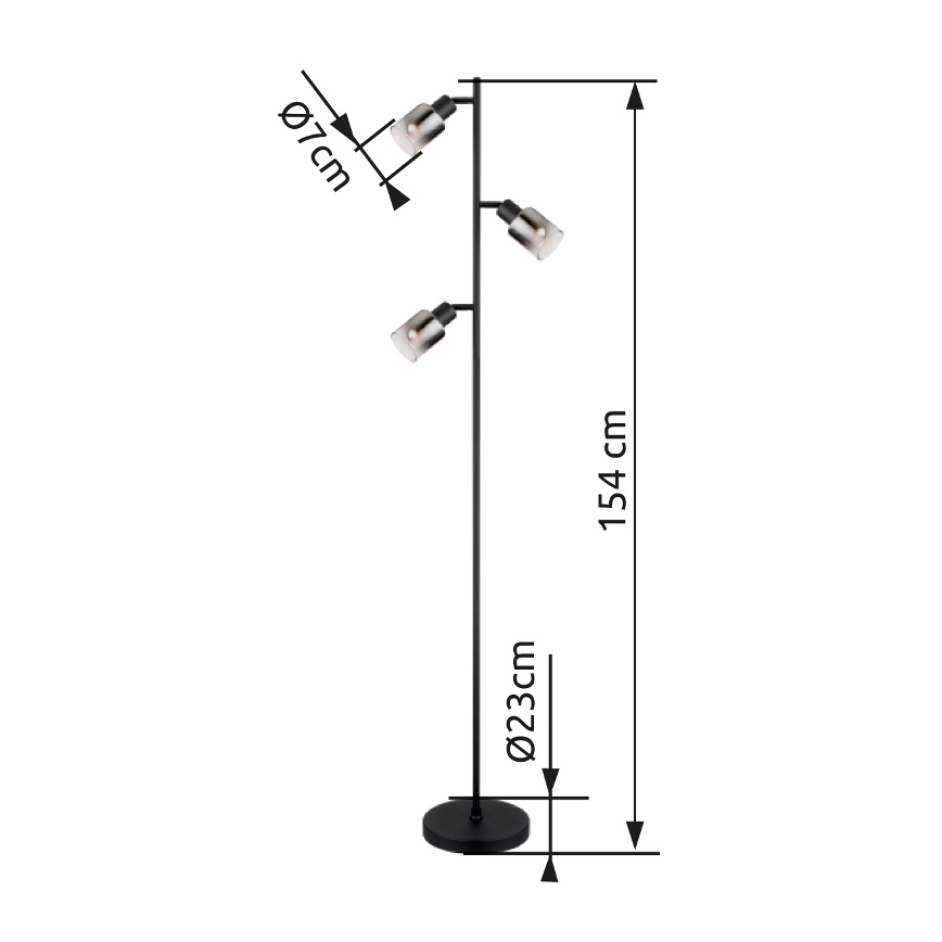 Globo - Gulvlampe 3xE14/40W/230V
