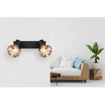 Globo - Spotlampe 2xE14/40W/230V, sort