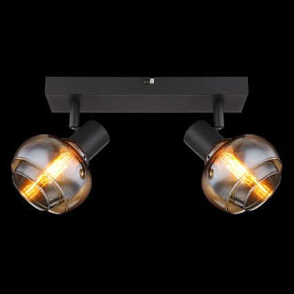 Globo - Spotlampe 2xE14/40W/230V, sort