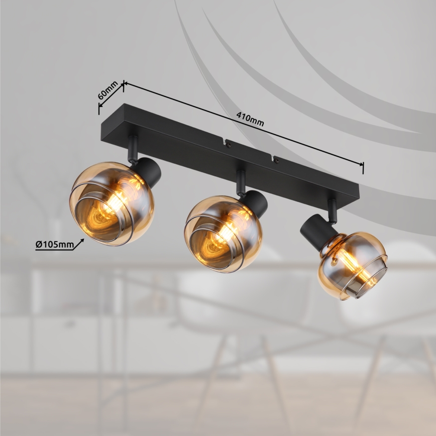 Globo - Spotlampe 3xE14/40W/230V sort