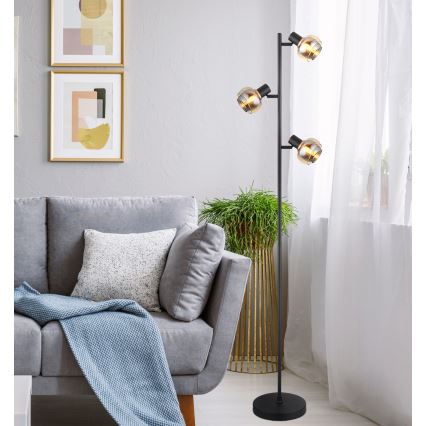 Globo - Gulvlampe 3xE14/40W/230V sort