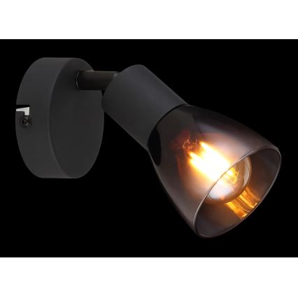 Globo - Vægspot 1xE14/25W/230V sort