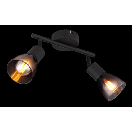 Globo - Spotlampe 2xE14/25W/230V sort