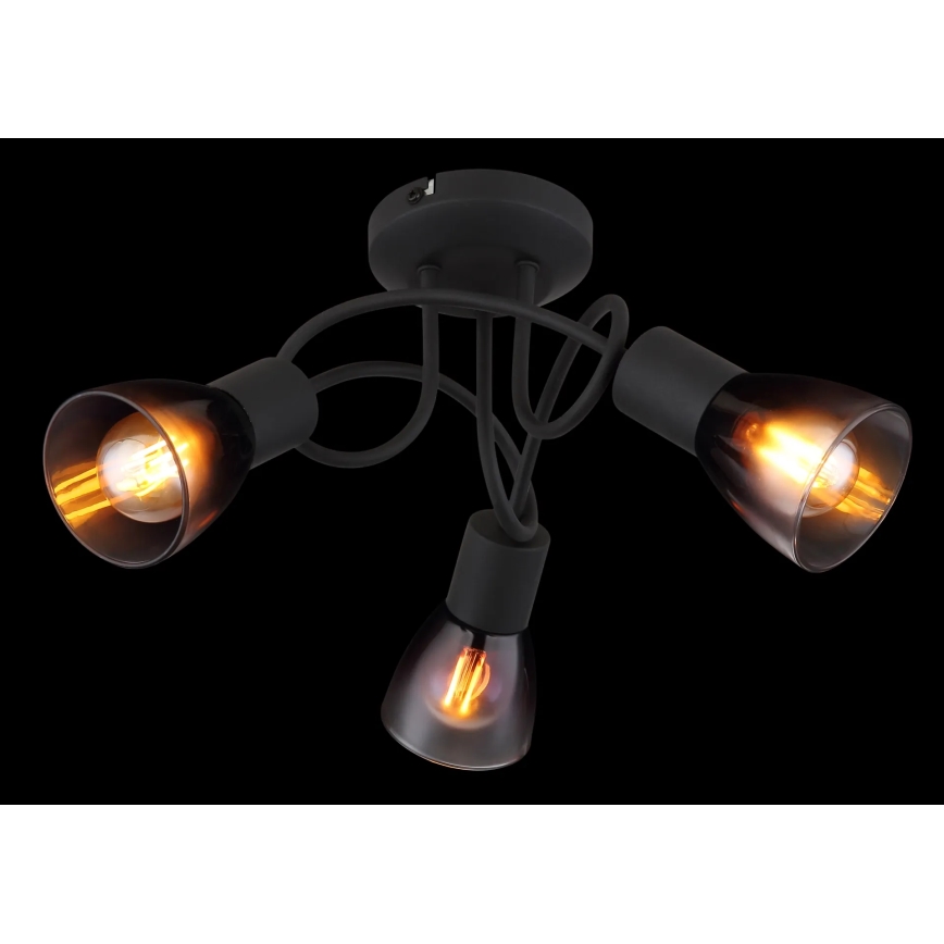 Globo - Loftlampe 3xE14/25W/230V sort