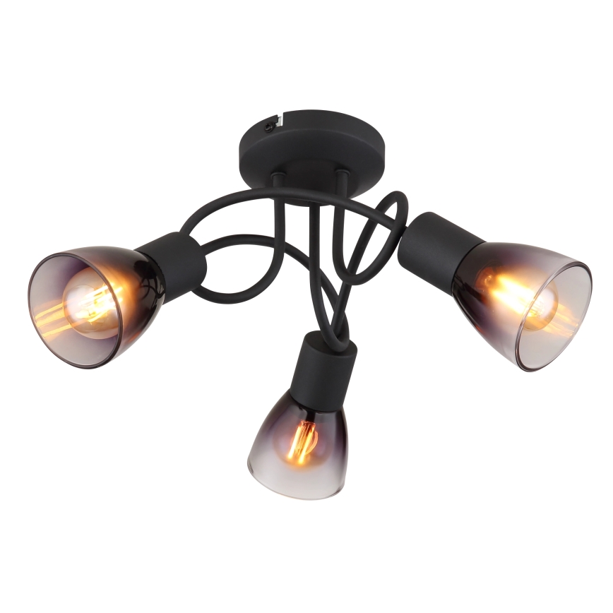 Globo - Loftlampe 3xE14/25W/230V sort