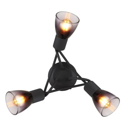 Globo - Loftlampe 3xE14/25W/230V sort