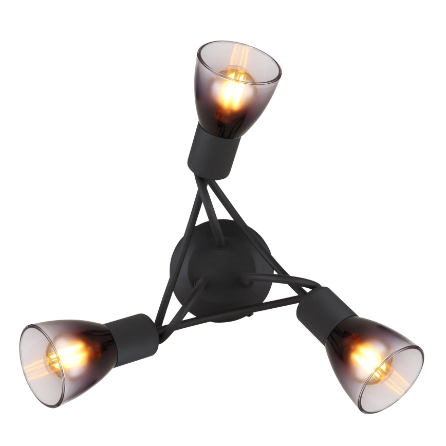 Globo - Loftlampe 3xE14/25W/230V sort