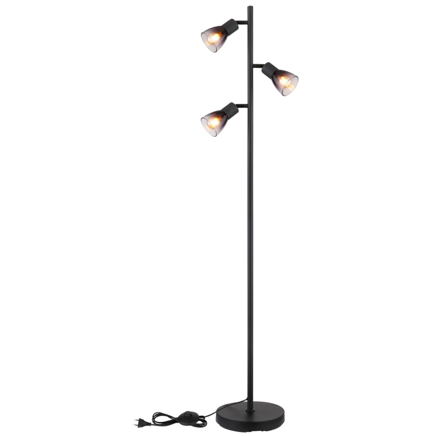 Globo - Gulvlampe 3xE14/25W/230V sort
