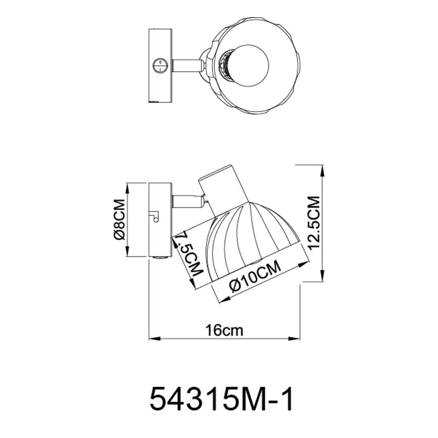 Globo - Vægspot 1xE14/40W/230V guldfarvet