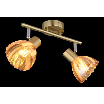 Globo - Spotlampe 2xE14/40W/230V guldfarvet