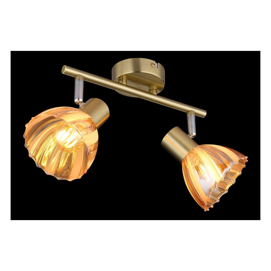Globo - Spotlampe 2xE14/40W/230V guldfarvet