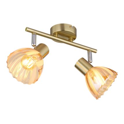 Globo - Spotlampe 2xE14/40W/230V guldfarvet
