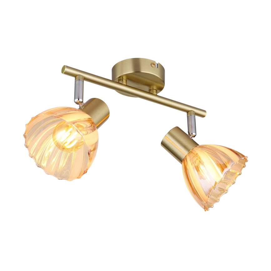 Globo - Spotlampe 2xE14/40W/230V guldfarvet