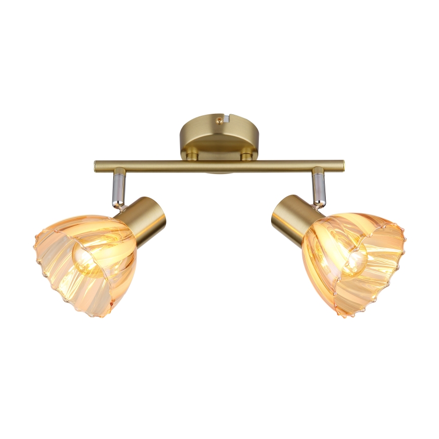 Globo - Spotlampe 2xE14/40W/230V guldfarvet