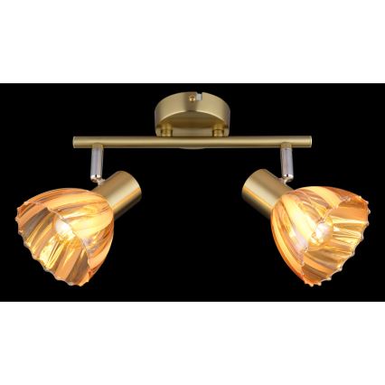 Globo - Spotlampe 2xE14/40W/230V guldfarvet