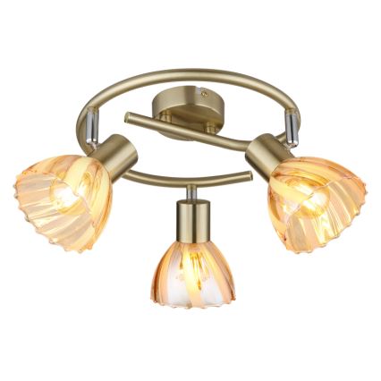 Globo - Spotlampe 3xE14/40W/230V guldfarvet
