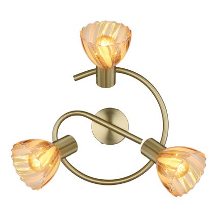 Globo - Spotlampe 3xE14/40W/230V guldfarvet
