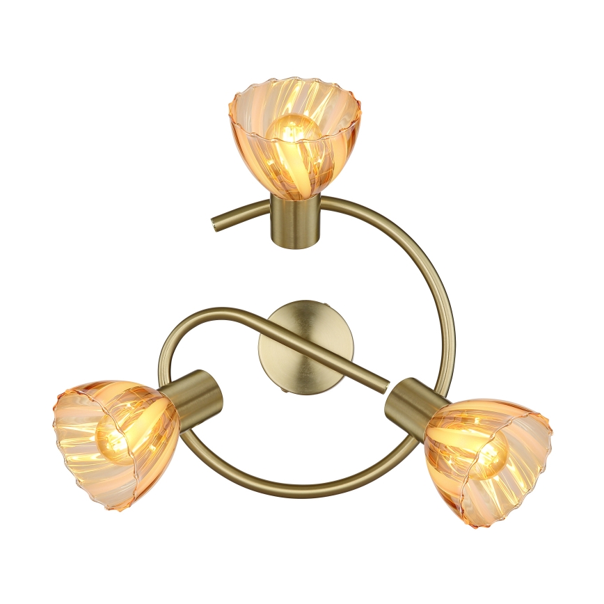 Globo - Spotlampe 3xE14/40W/230V guldfarvet