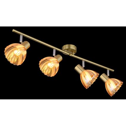 Globo - Spotlampe 4xE14/40W/230V guldfarvet