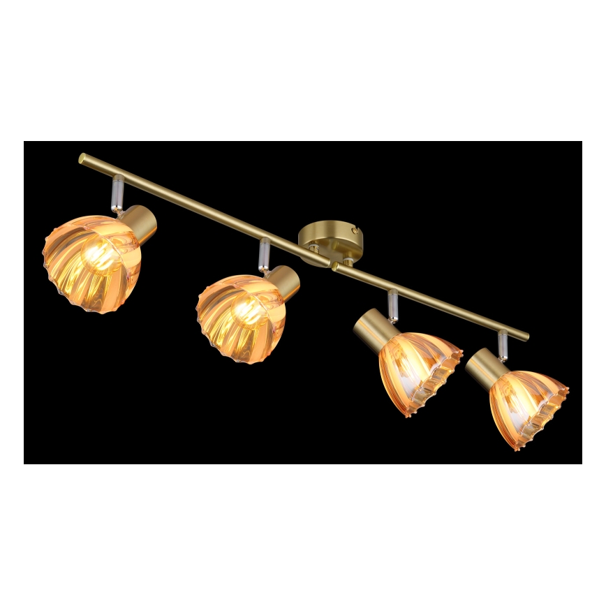 Globo - Spotlampe 4xE14/40W/230V guldfarvet