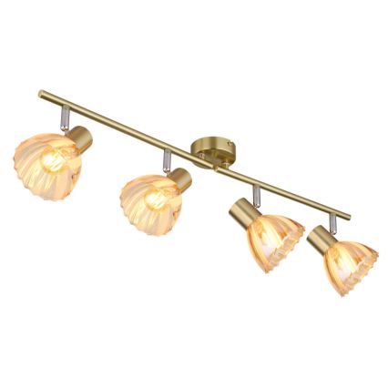 Globo - Spotlampe 4xE14/40W/230V guldfarvet