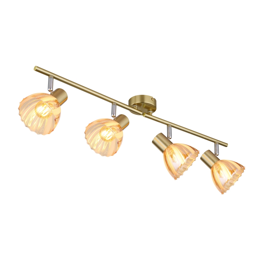 Globo - Spotlampe 4xE14/40W/230V guldfarvet