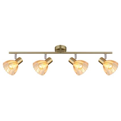 Globo - Spotlampe 4xE14/40W/230V guldfarvet