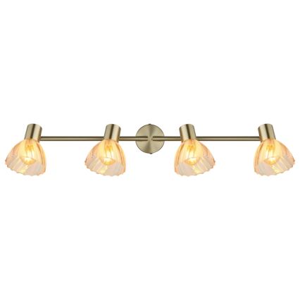 Globo - Spotlampe 4xE14/40W/230V guldfarvet