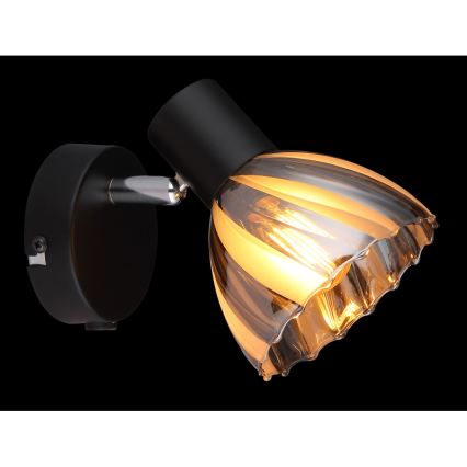 Globo - Vægspot 1xE14/40W/230V sort