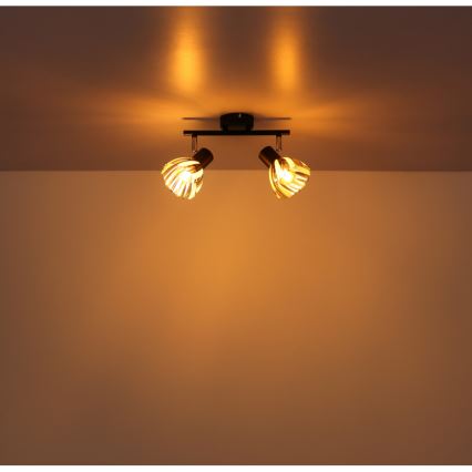 Globo - Spotlampe 2xE14/40W/230V sort