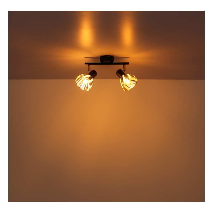 Globo - Spotlampe 2xE14/40W/230V sort