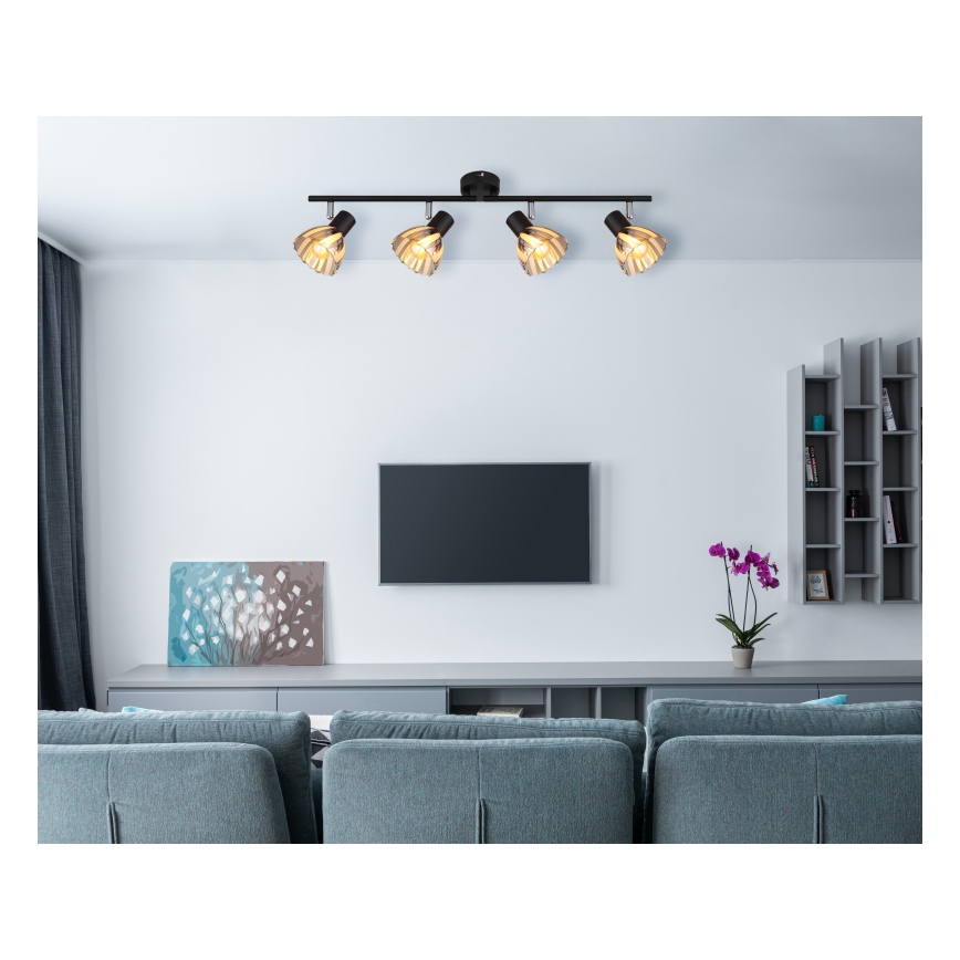 Globo - Spotlampe 4xE14/40W/230V sort