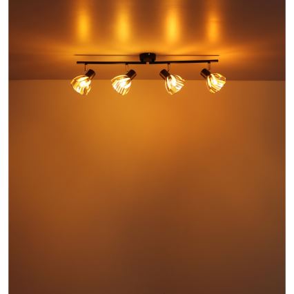 Globo - Spotlampe 4xE14/40W/230V sort