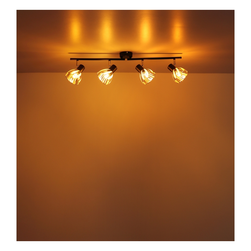 Globo - Spotlampe 4xE14/40W/230V sort