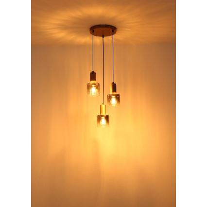 Globo - Pendel på kabel 3xE27/40W/230V