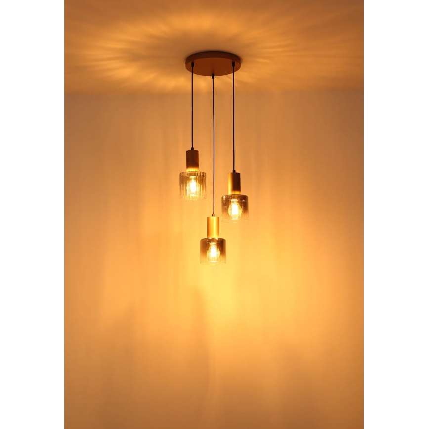 Globo - Pendel på kabel 3xE27/40W/230V