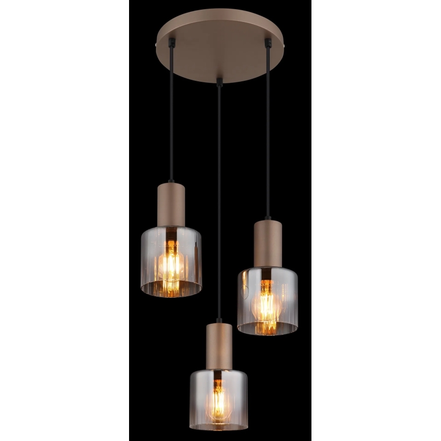 Globo - Pendel på kabel 3xE27/40W/230V