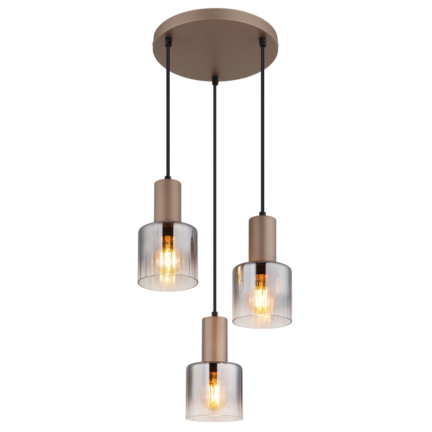 Globo - Pendel på kabel 3xE27/40W/230V