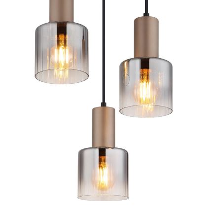 Globo - Pendel på kabel 3xE27/40W/230V