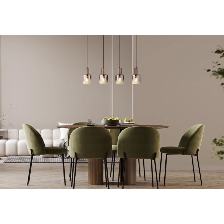Globo - Pendel på kabel 4xE27/40W/230V