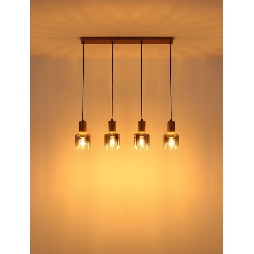 Globo - Pendel på kabel 4xE27/40W/230V
