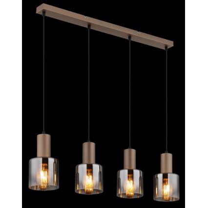 Globo - Pendel på kabel 4xE27/40W/230V