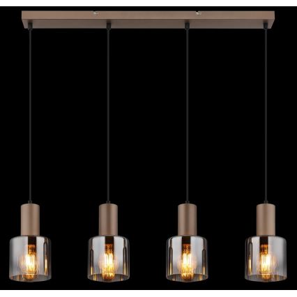 Globo - Pendel på kabel 4xE27/40W/230V