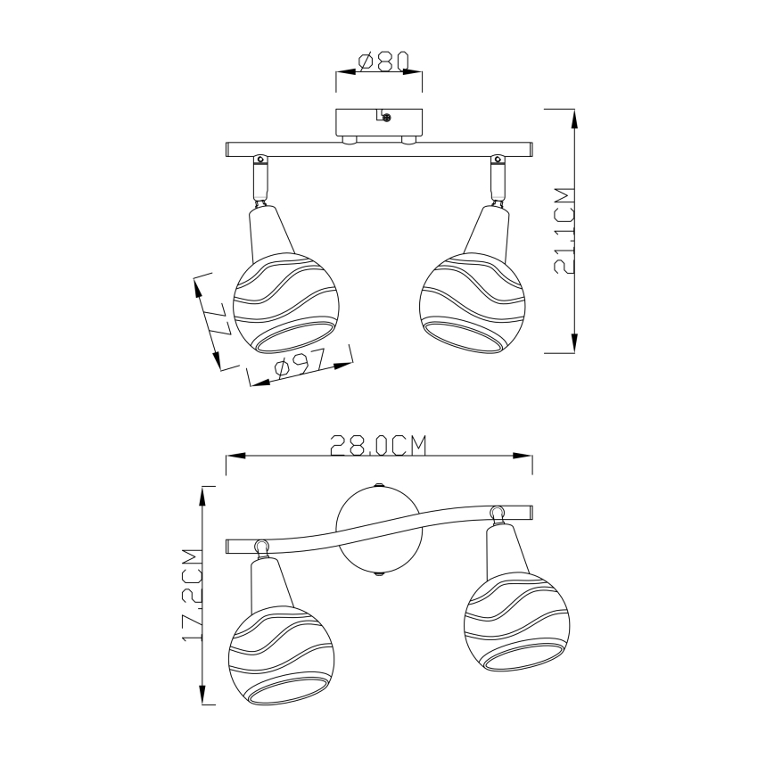 Globo - LED spotlampe 2xE14/4W/230V