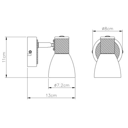 Globo - Spotlampe 1xE14/40W/230V aske