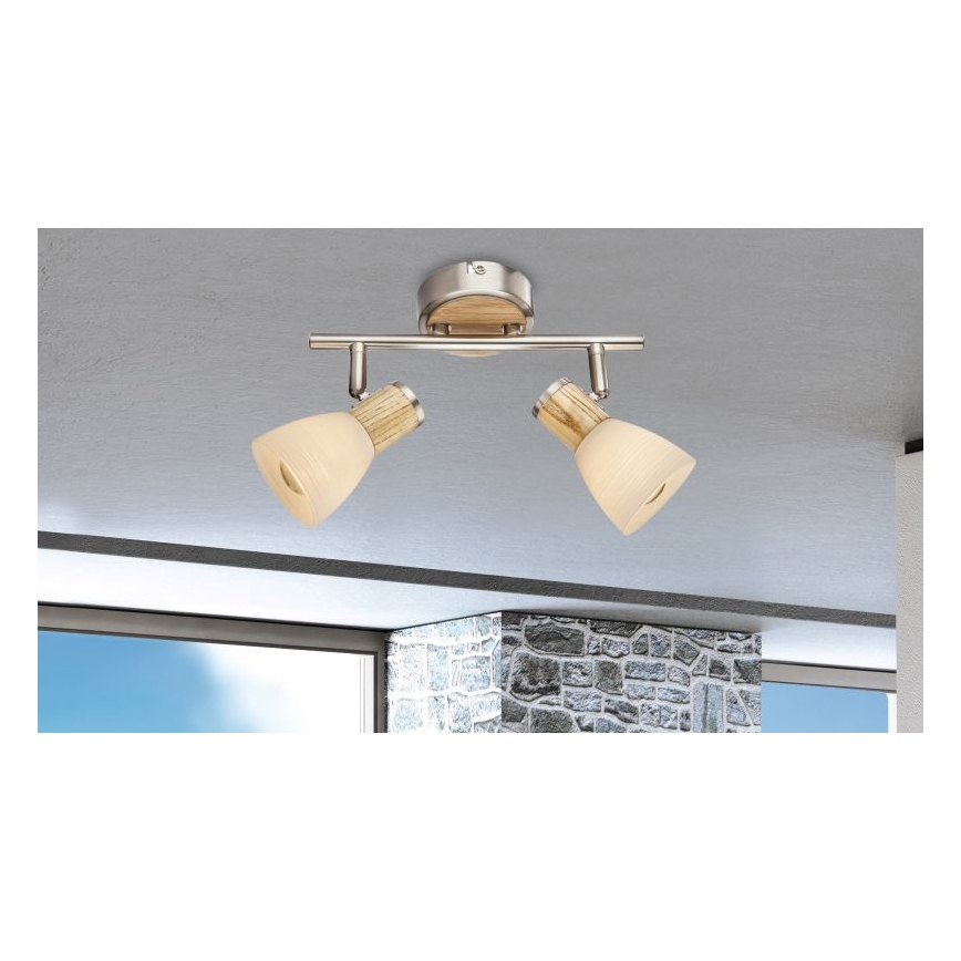 Globo - Spotlampe 2xE14/40W/230V aske