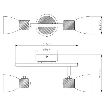 Globo - Spotlampe 2xE14/40W/230V aske